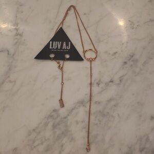 Luv AJ Rose Gold necklace NWT